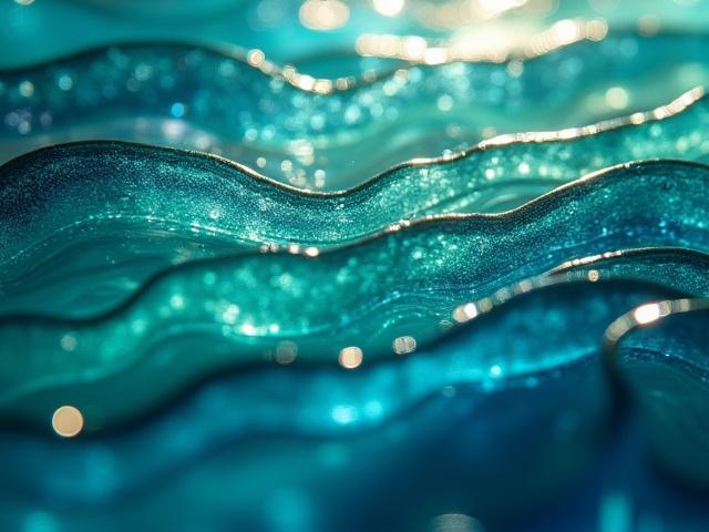 Gefasstes Glasobjekt mit Farbverlauf